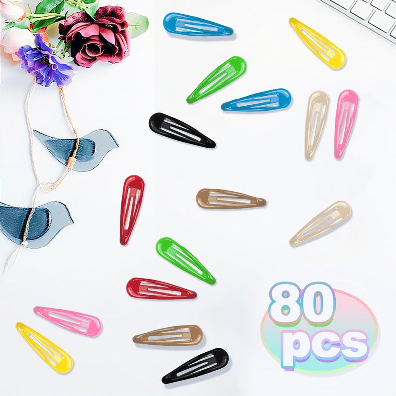 ايلان مجموعة إيلان من 80 قطعة من مشابك الشعر المعدنية للنساء، مشابك صغيرة للشعر الكثيف والناعم للنساء والفتيات (8 ألوان) - Image 3